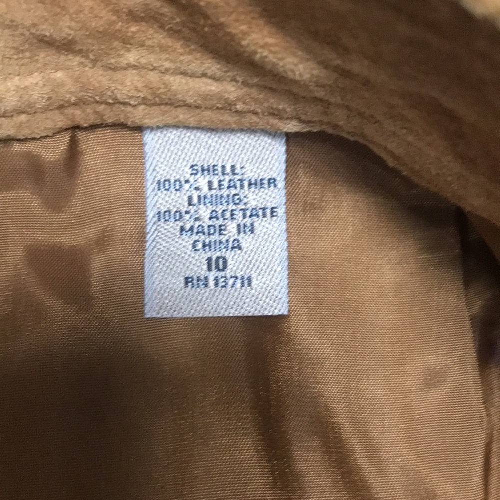 Size 10. 100% Leather. Skirt. - Picture 5 of 6